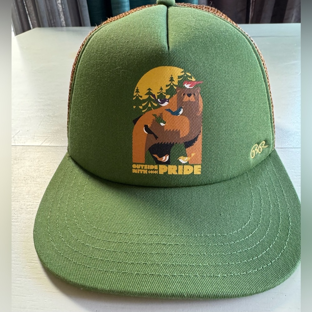 REI Green Outside with Pride Trucker Hat Like New
